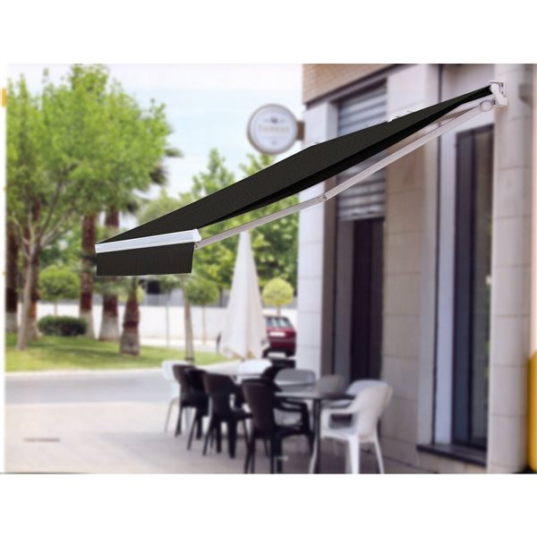 Multiple Awnings Brasilia Athena 16-ft White Wall Mounted Motorised Retractable Awning with Motor on the Right