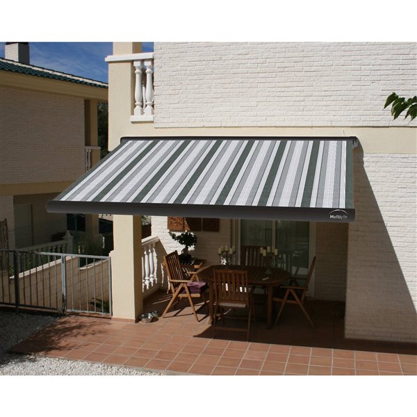 AUVENTS MULTIPLES Multiple Awnings Brasilia Slim 10-ft Black Wall ...