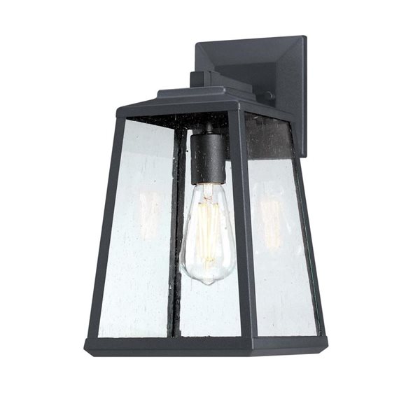 Westinghouse Lighting Ashdale 15-in H Black Aluminum Outdoor LED Wall Fixture