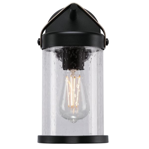 Westinghouse Lighting Jamestown 12-in H Black Aluminum Outdoor LED Wall Fixture