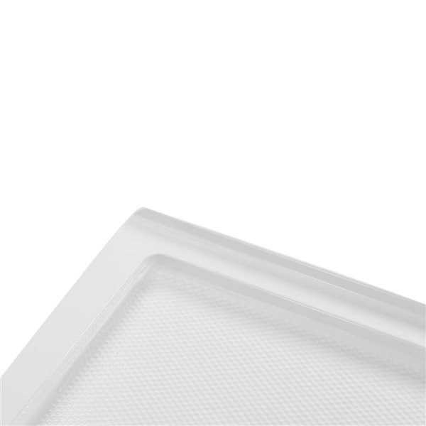 Base de douche d'angle Streamline en acrylique 36 po x 36 po blanc brillant avec drain central et drain ABS inclus