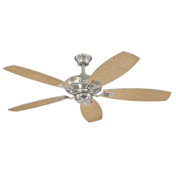 Westinghouse Aiden 52-in Dark Brown/Brushed Nickel 5-Blade 3-Speed Downrod Mount Indoor Ceiling Fan