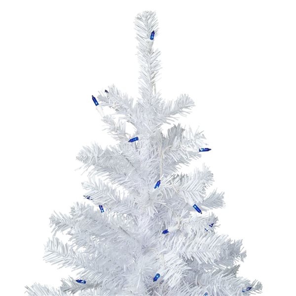 6.5-ft Pre-Lit Woodbury White Pine Pencil Artificial Christmas Tree  Blue Lights