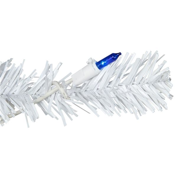 6.5-ft Pre-Lit Woodbury White Pine Pencil Artificial Christmas Tree  Blue Lights