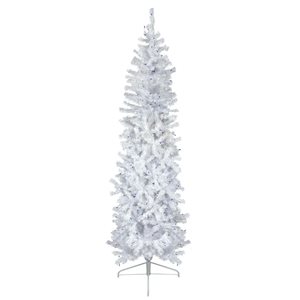 6.5-ft Pre-Lit Woodbury White Pine Pencil Artificial Christmas Tree  Blue Lights