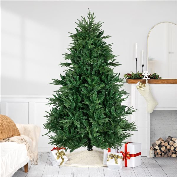 Real Touch(TM) Full Juniper Pine Artificial Christmas Tree - Unlit - 6.5-ft