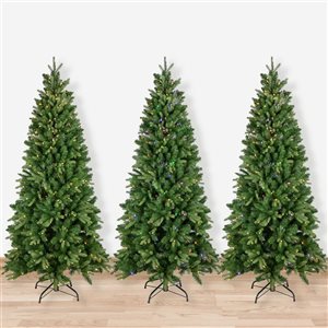 Real Touch(TM) Pre-Lit Slim Washington Frasier Fir Christmas Tree - 6.5-ft - Dual Color LED Lights