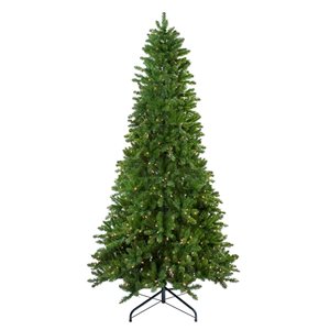 9-ft Pre-Lit Everett Pine Slim Artificial Christmas Tree  Clear Lights