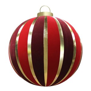 7.5-ft Red and Gold Commercial Inflatable Outdoor Christmas Ball Decoration