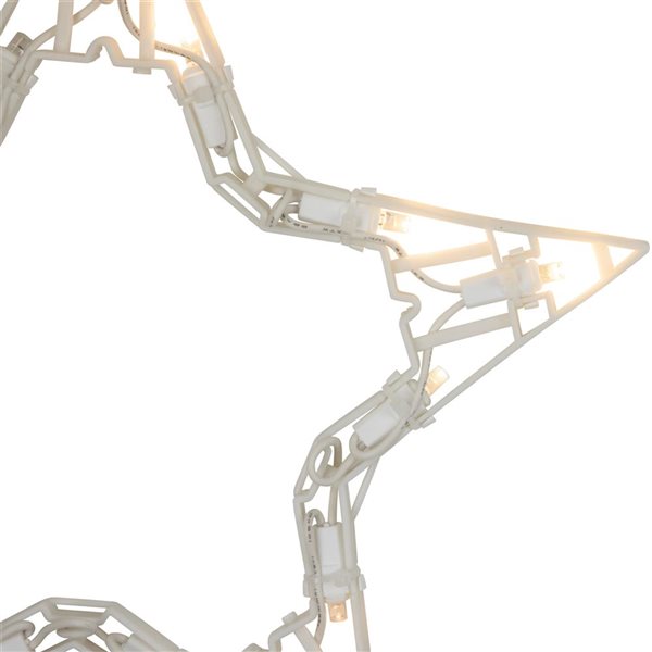 10 Count Clear LED Twinkle Star Icicle Christmas Lights - 10.25-ft White Wire