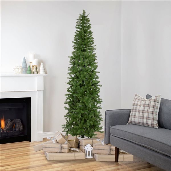 7.5-ft Silver Lake Fir Pencil Artificial Christmas Tree  Unlit