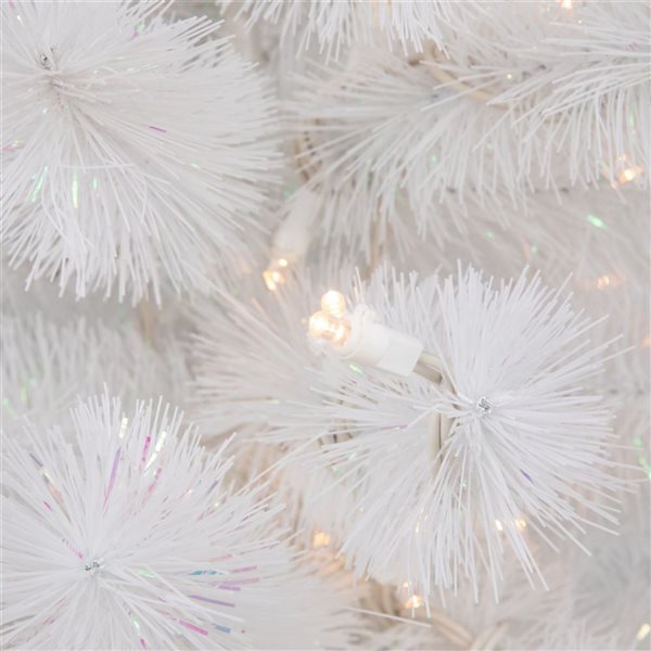 3-ft Pre-Lit White Alaskan Pine Artificial Christmas Tree  Warm White LED Lights