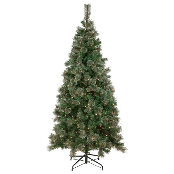 NORTHLIGHT 6.5ft PreLit Oregon Cashmere Pine Artificial Christmas