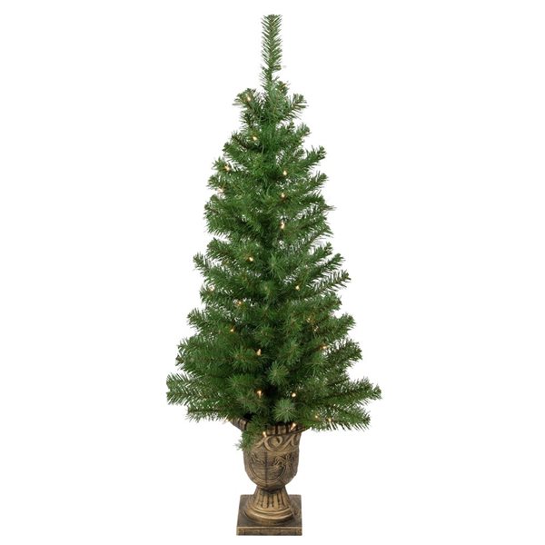 5-Piece Pre-Lit Artificial Wolcott Spruce Christmas Entryway Set