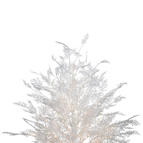 5-ft LED Lighted White Lace Artificial Christmas Tree - Warm White Lights