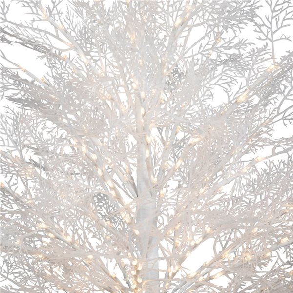 5-ft LED Lighted White Lace Artificial Christmas Tree - Warm White Lights