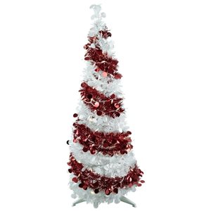 4-ft Pre-Lit Candy Cane Pop-Up Artificial Christmas Tree  Clear Lights