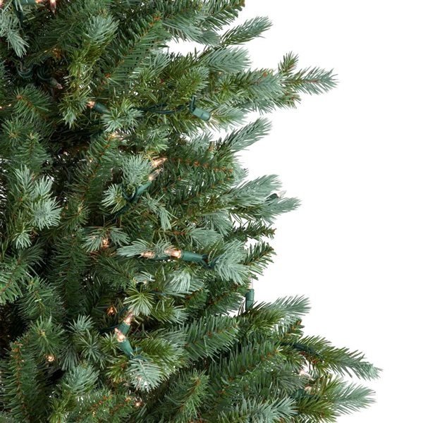 6-ft Pre-Lit Blue Spruce Artificial Christmas Tree  Clear Lights