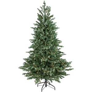 6-ft Pre-Lit Blue Spruce Artificial Christmas Tree  Clear Lights