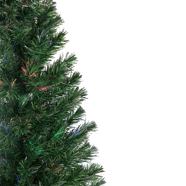 6-ft Multi-Color Fiber Optic Pine Christmas Tree