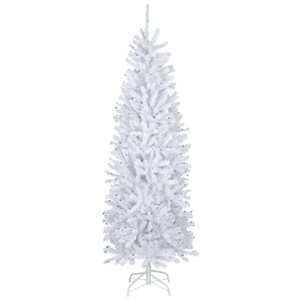 6.5-ft Pre-Lit Slim Geneva White Spruce Artificial Christmas Tree  Blue Lights