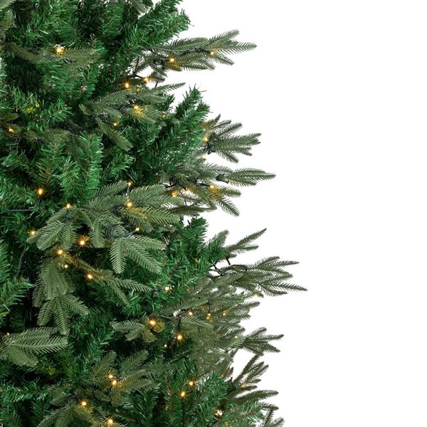 Real Touch(TM) Pre-Lit Full Hudson Fir Artificial Christmas Tree - 9-ft - Warm White LED