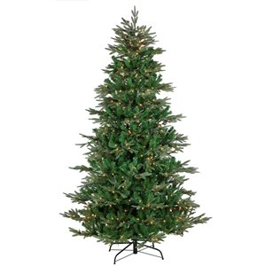 Real Touch(TM) Pre-Lit Full Hudson Fir Artificial Christmas Tree - 9-ft - Warm White LED