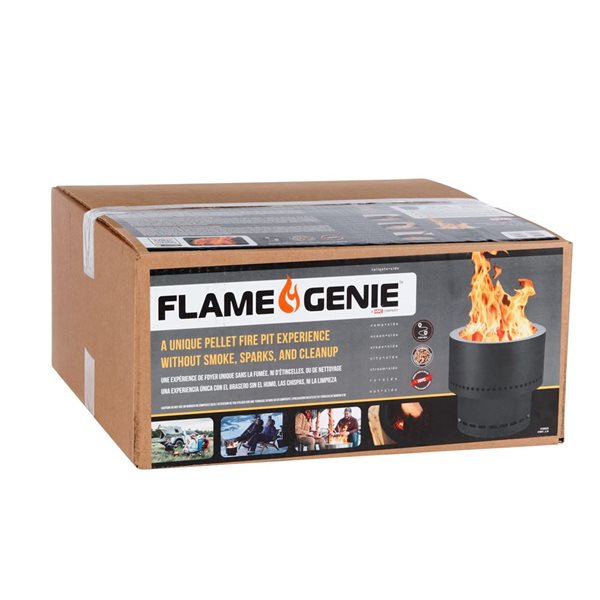 Flame Genie 12.5-in Black Steel Wood-Burning Pellet Fire Pit