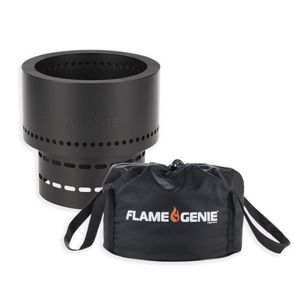 Flame Genie 12.5-in Black Steel Wood-Burning Pellet Fire Pit