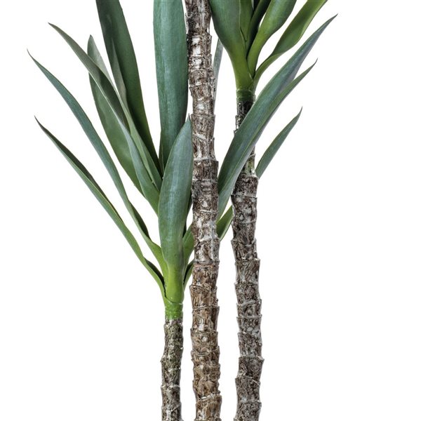 Vickerman 60-in Artificial Green Yucca Tree in 8" Black Planters Pot