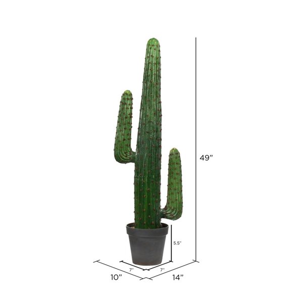 Vickerman 49-in Artificial Cactus In Black Pot