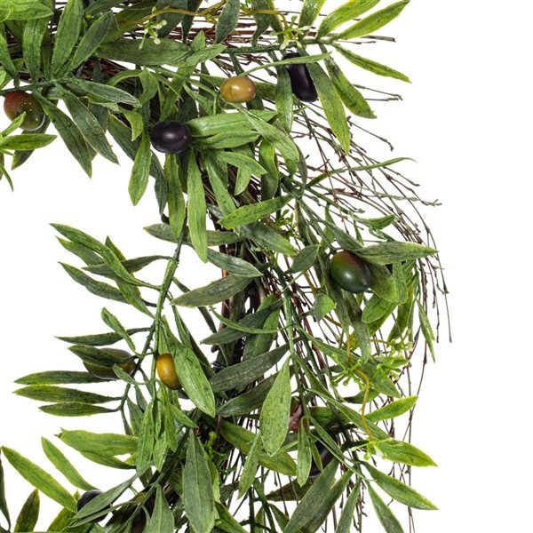 Vickerman 24-in Artificial Green Olive Leaf Wreath