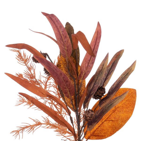 Vickerman 22-in Cream Red Artificial Leaf Wreath