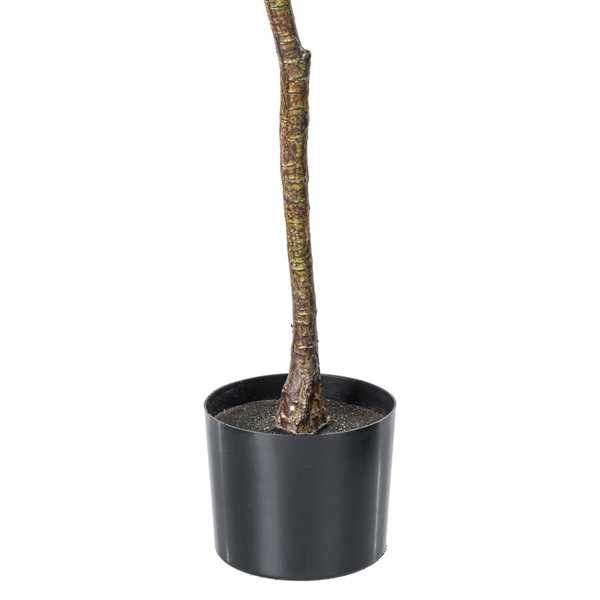Vickerman 72-in Artificial Milan Leaf Tree in Black Planters Pot