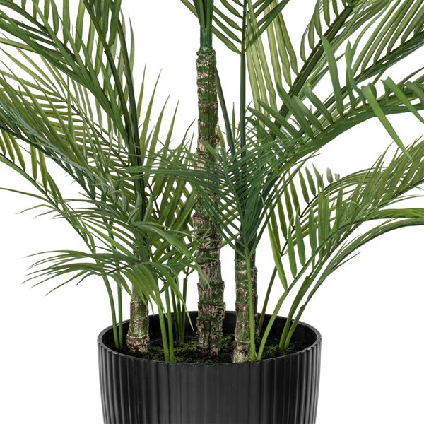Vickerman 60-in Green Areca Palm Plant. This is an artificial plant in a black plastic pot