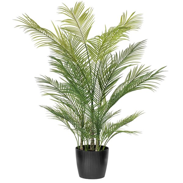Vickerman 60-in Green Areca Palm Plant. This is an artificial plant in a black plastic pot