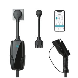 Chargeur de véhicule électrique intelligent portatif Flex-AC de Pion Power niveau 2 40 A noir