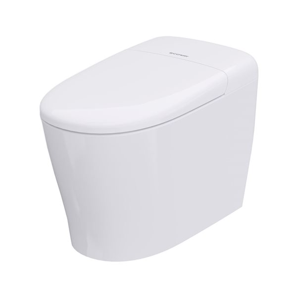 ECOWAY Deluxe 1-Piece 1.28 GPF Single Flush Elongated Standard Tankless Smart Bidet Toilet - White