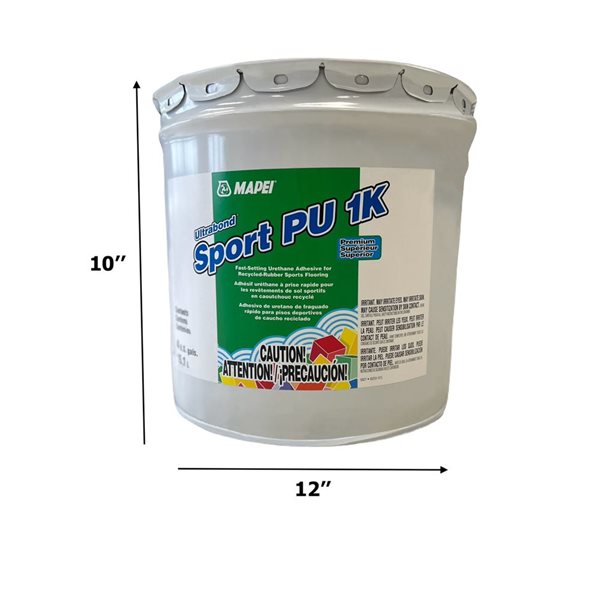 Ultrabond Sport PU 1K, Glue for Recycled Rubber Sport Flooring, 15.1 L