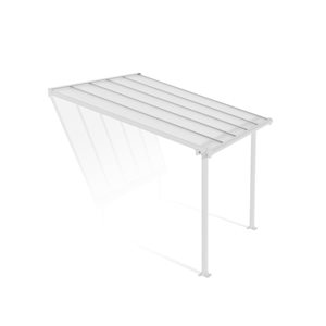 Abri pour patio 10 x 10 pi Olympia de Canopia cadre aluminium blanc et panneaux polycarbonate transparent