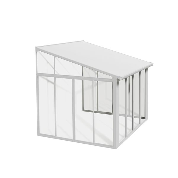 Canopia SanRemo 10 x 10-ft White Aluminum Frame/Clear Polycarbonate Panels Solarium