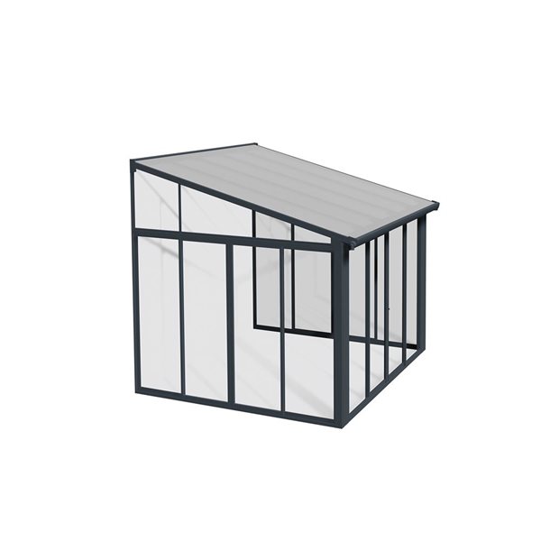 Canopia SanRemo 10 x 10-ft Grey Aluminum Frame/Clear Polycarbonate Panels Solarium