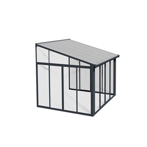 Canopia SanRemo 10 x 10-ft Grey Aluminum Frame/Clear Polycarbonate Panels Solarium