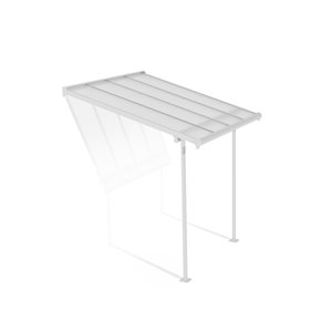 Abri pour patio 7,5 x 7,5 pi Sierra de Canopia cadre aluminium blanc et panneaux polycarbonate transparent