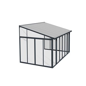 Canopia SanRemo 10 x 14-ft Grey Aluminum Frame/Clear Polycarbonate Panels Solarium