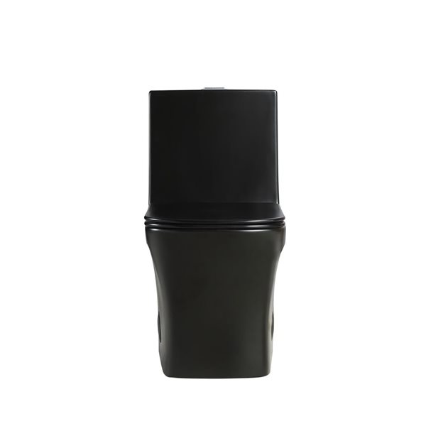 Toilette monopièce Barcelona avec chasse d'eau à jet siphonique tout-en-un, 4 L/6 LPF à double chasse, noir