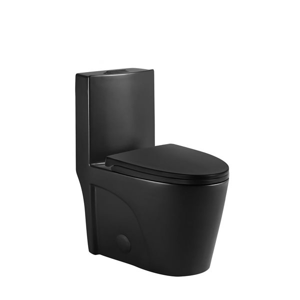 Toilette monobloc Abigail, double chasse, 4/6 Lpf 1,1/1,6 GPF, noir