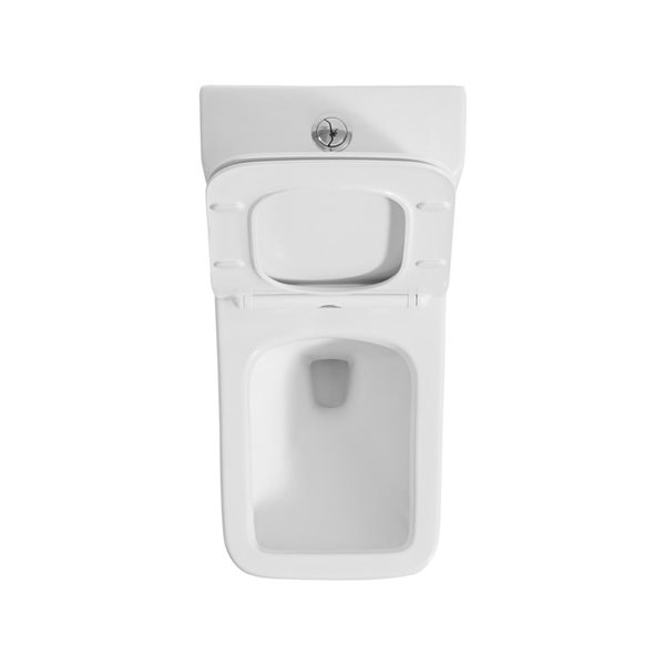 Toilette monopièce Barcelona avec chasse d'eau à jet siphonique tout-en-un, 4 L/6 LPF à double chasse, blanc