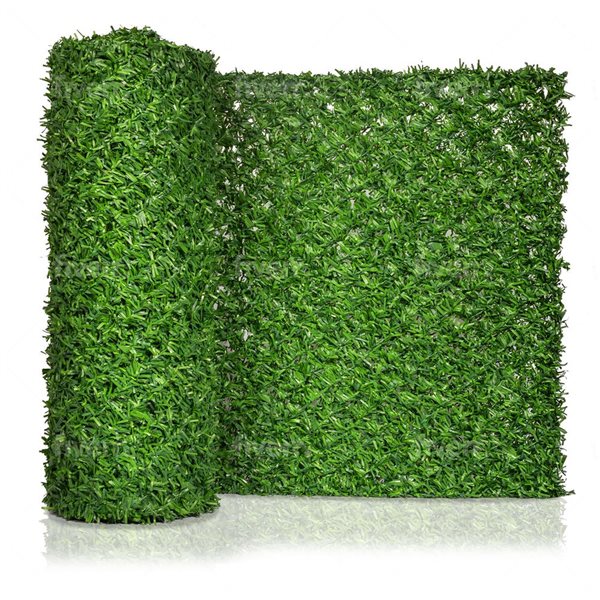 Can Fence Chain Link Fence - Synthetic Grass - 6-ft