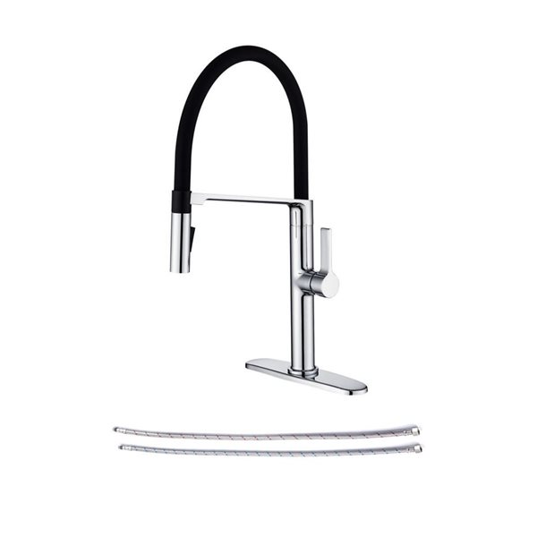 Rainlex 1-Handle Chrome Magnetic Pull Out Touch Kitchen Faucet